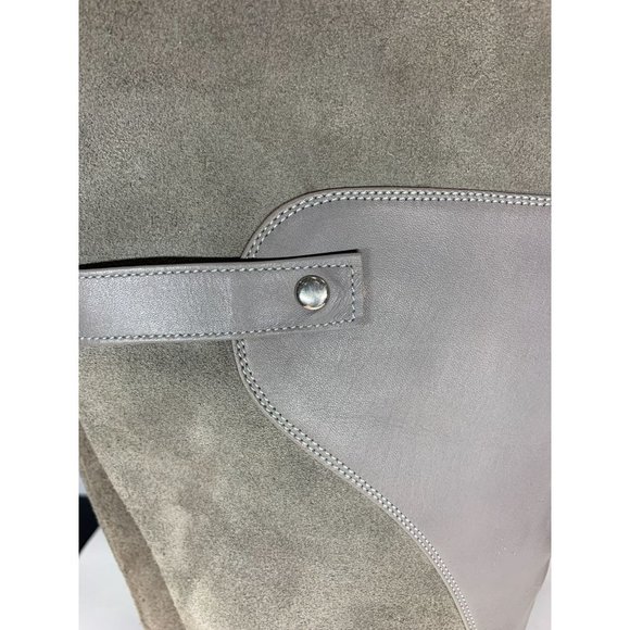 Handmade Leather & Suede Spanish Western Boots Botas de mujer  sz 8 grey & Brown - Picture 11 of 13